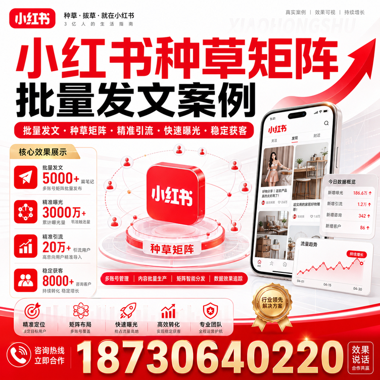 嘉兴小红书种草矩阵批量发文案例